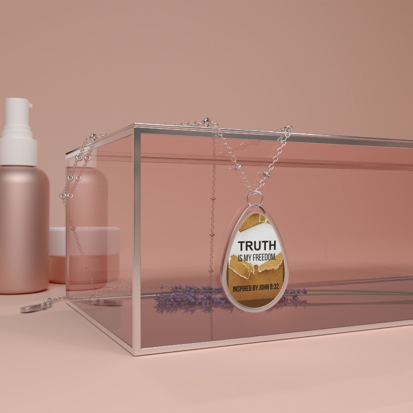 Truth Is My Freedom - Inspired by John 8: 32. - Oval Necklace