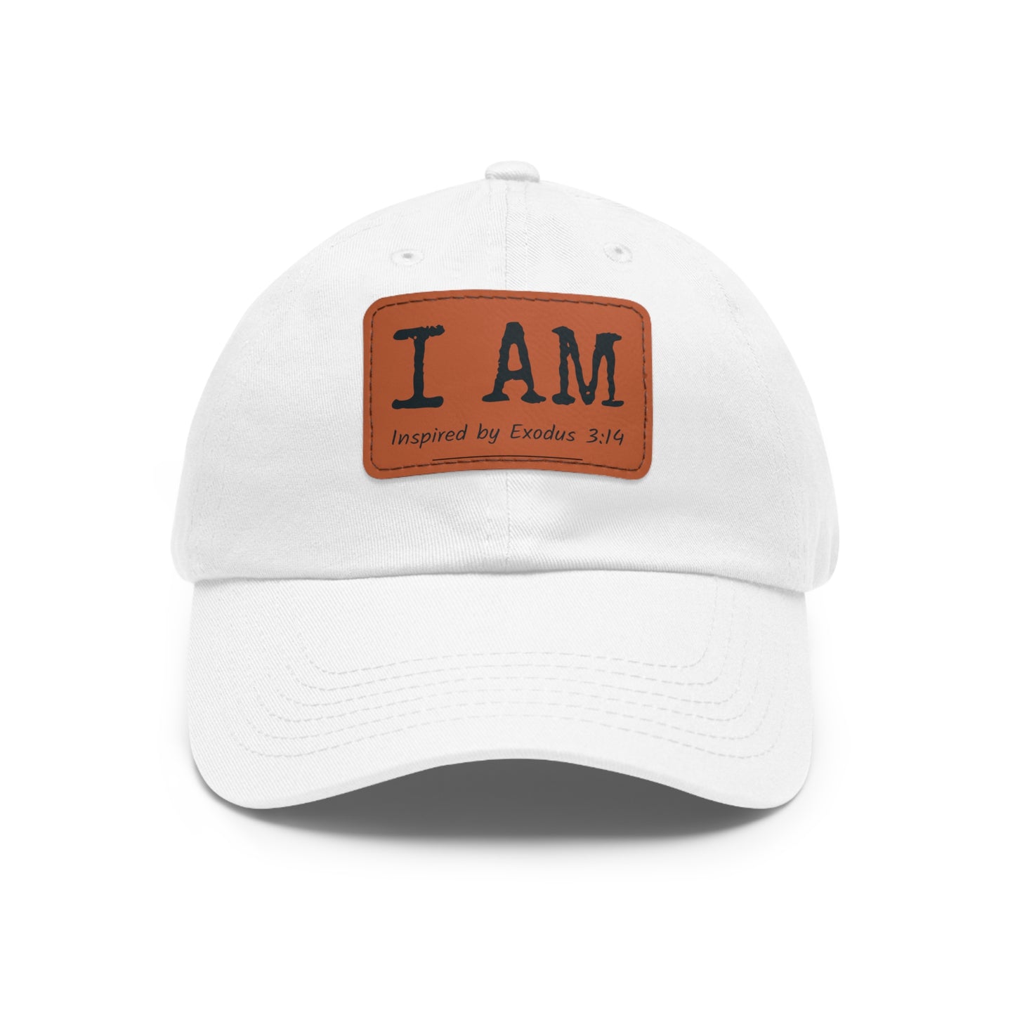 I AM - Hat with Leather Patch - Inspired by Exodus 3:14