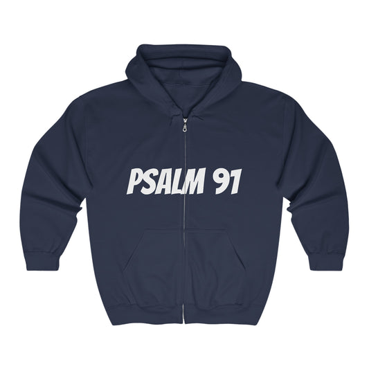 I AM Protected - Inspired by Psalm 91 - Unisex Full Zip Hooded Sweatshirt