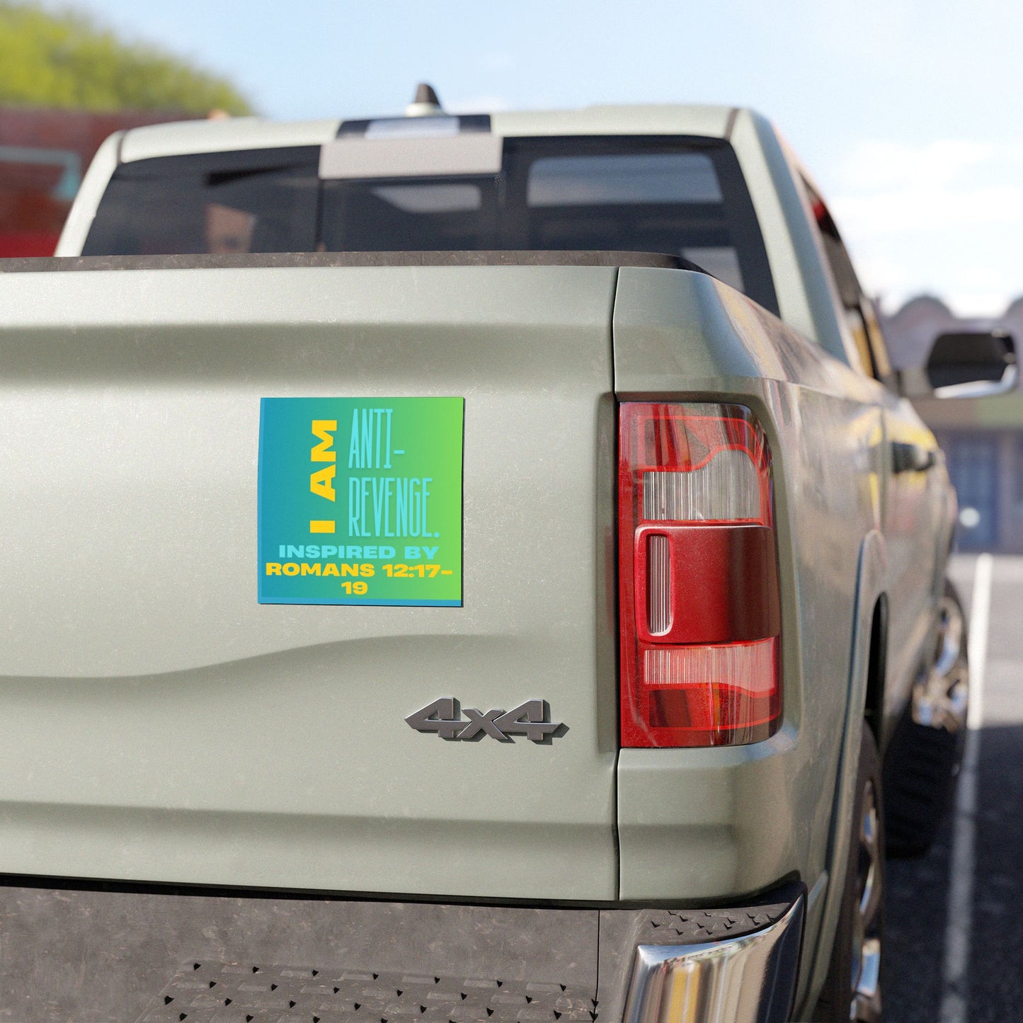 I AM Anti-Revenge. - Inspired by Romans 12:17- 19. Car Magnet