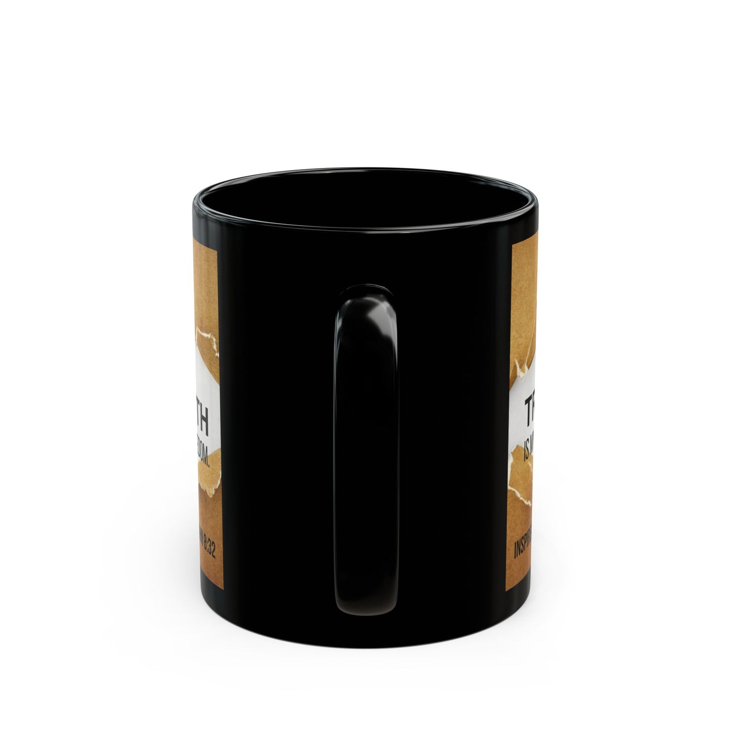 Truth Is My Freedom - Inspired by John 8: 32- Inspirational Black Accent Mug (11oz, 15oz)