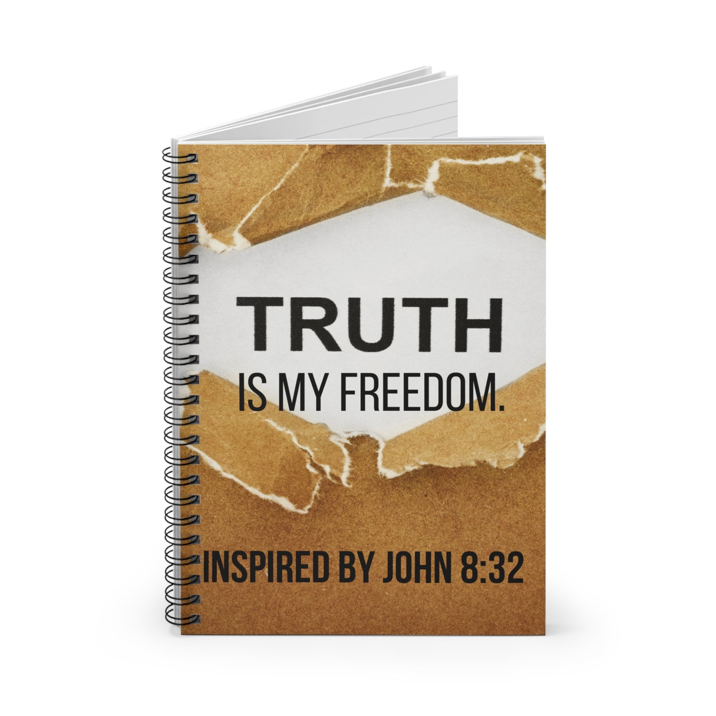Truth Is My Freedom - Inspired by John 8: 32 - Spiral Notebook - Ruled Line